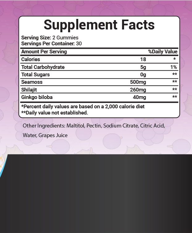 Sea moss Male Performance Gummies